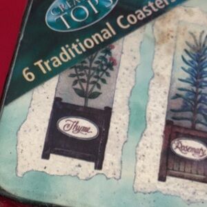 HERB 🪴 COASTERS DEADSTOCK Set SIX COASTERS SEALED GREAT GIFT 🪴